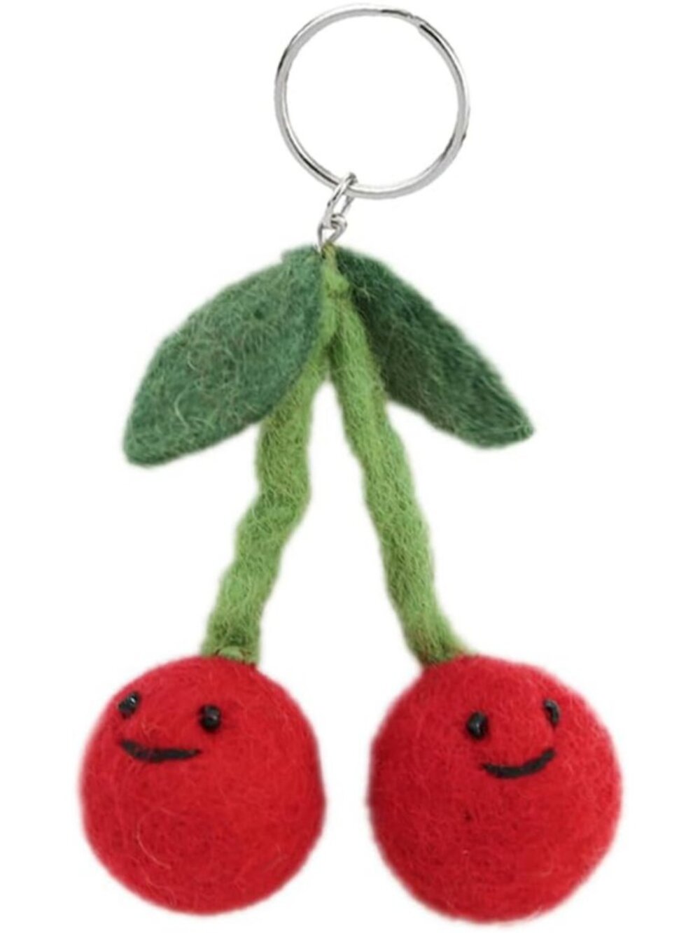 Adorable Handmade Wool Felt Keychain - 16 Cute Fruit & Veggie Bag Charms